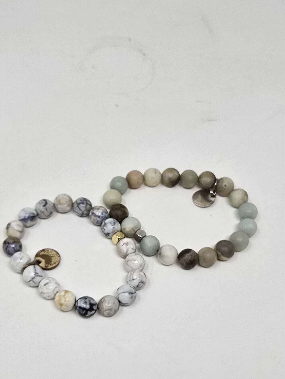 eLiasz and eLLa beaded bracelets pair of 2
